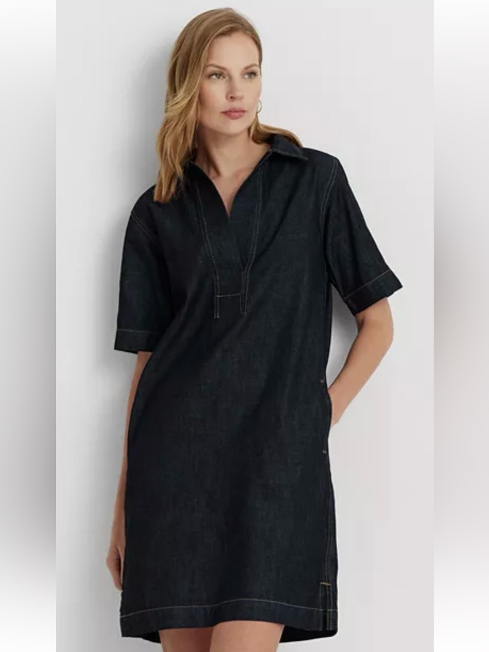 Lauren Ralph Lauren denim shift dress. Size small.